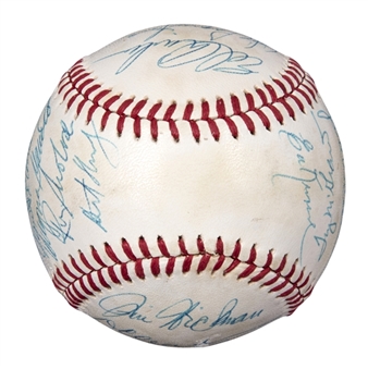 1969 New York Mets Team Signed OAL MacPhail Baseball With 23 Signatures Including McGraw, McAndrew and Swoboda (PSA/DNA)